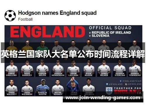 英格兰国家队大名单公布时间流程详解 英格兰国家队大名单公布时间流程详解
