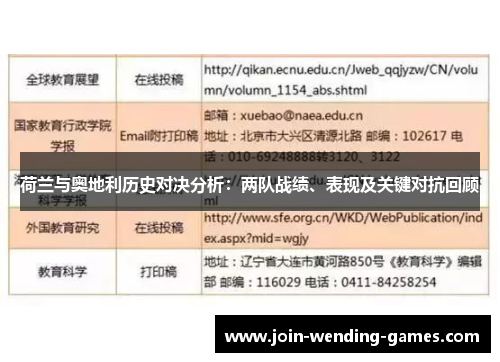 荷兰与奥地利历史对决分析：两队战绩、表现及关键对抗回顾