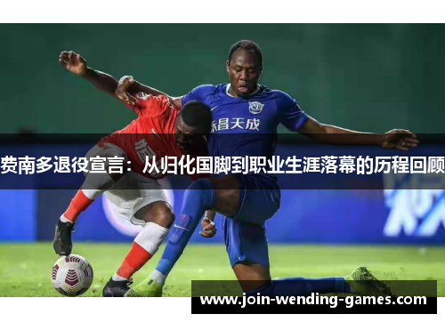 费南多退役宣言：从归化国脚到职业生涯落幕的历程回顾